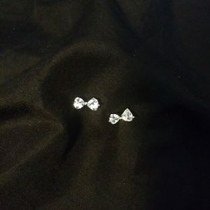 Sterling Silver Bow Earrings